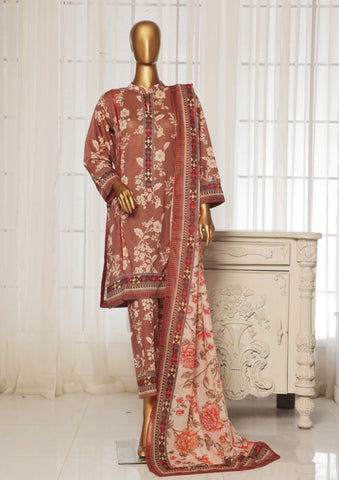 Wabasta 3pcs Printed Lawn 009