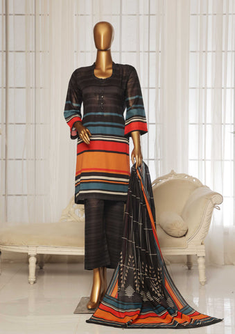 Wabasta 3pcs Printed Lawn 002