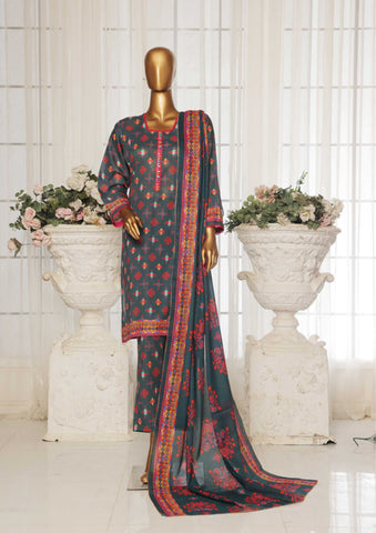 Wabasta 3pcs Printed Lawn 004