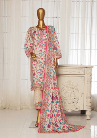 Wabasta 3pcs Printed Lawn 010